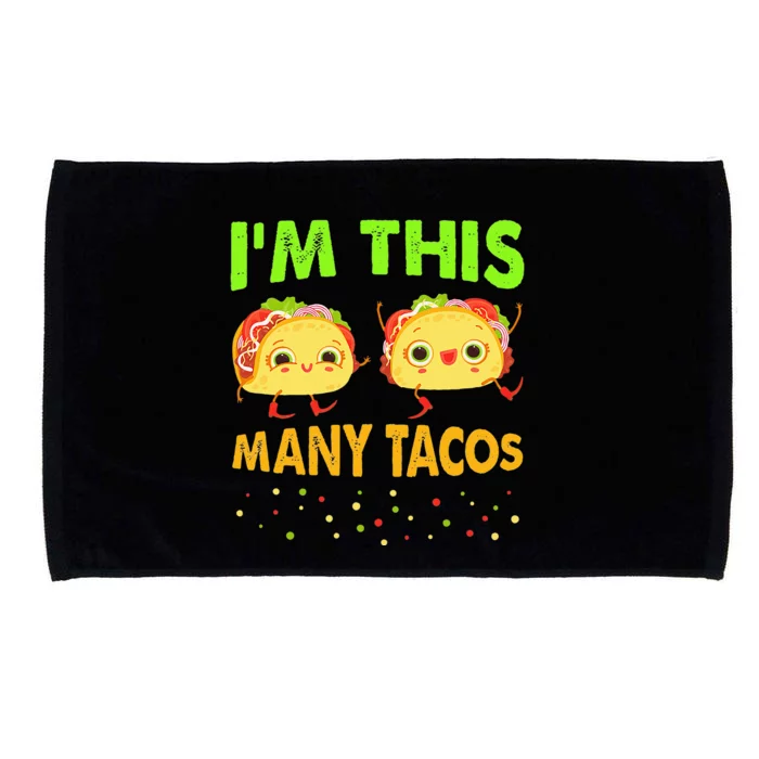 I'm This Many Tacos Second Birthday Twosday Cinco De Mayo Microfiber Hand Towel