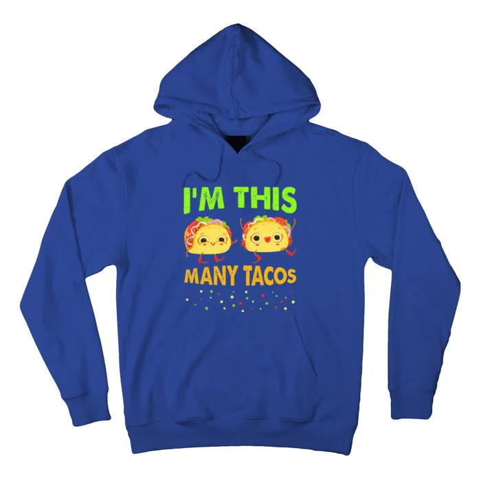 I'm This Many Tacos Second Birthday Twosday Cinco De Mayo Tall Hoodie