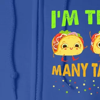 I'm This Many Tacos Second Birthday Twosday Cinco De Mayo Full Zip Hoodie