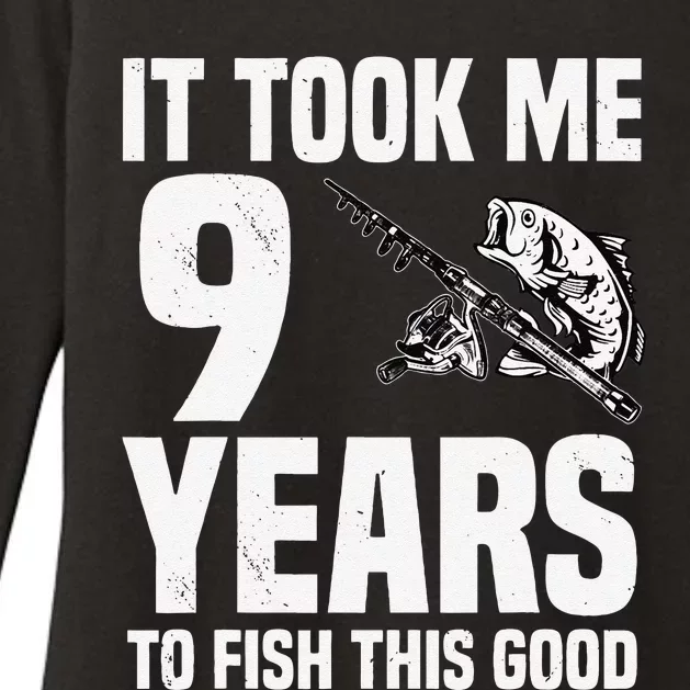 It Took Me 9 Years To Fish This Good 9th Birthday Party Womens CVC Long Sleeve Shirt