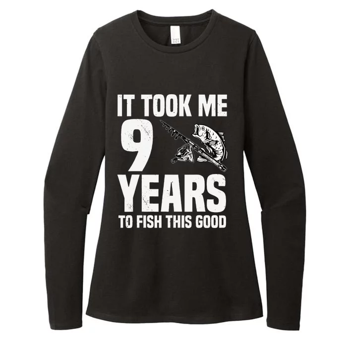 It Took Me 9 Years To Fish This Good 9th Birthday Party Womens CVC Long Sleeve Shirt