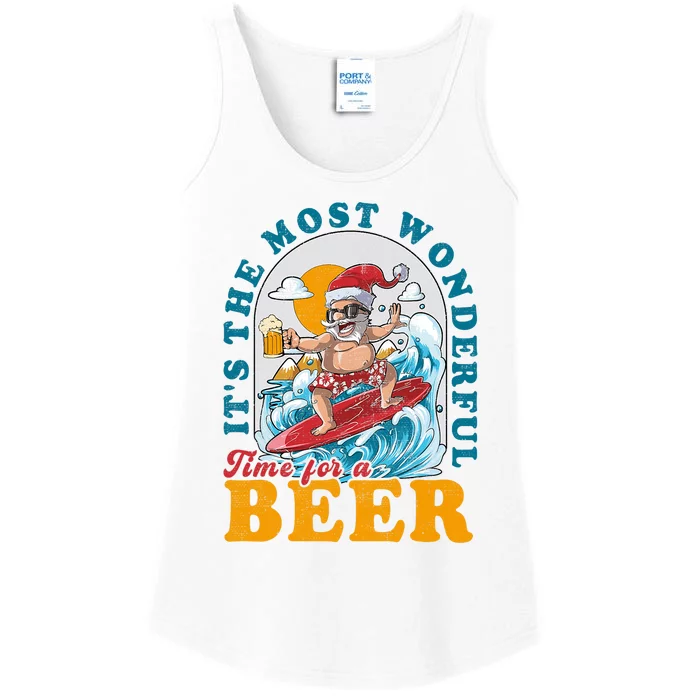 Its The Most Wonderful Time For Santa Christmas In July Ladies Essential Tank