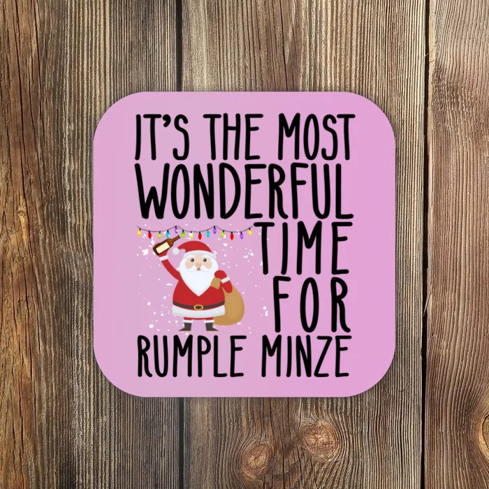 It's The Most Wonderful Time For Rumple Minze Christmas Coaster