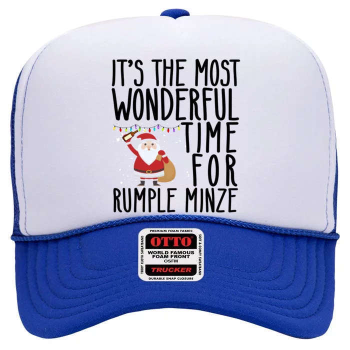 It's The Most Wonderful Time For Rumple Minze Christmas High Crown Mesh Trucker Hat