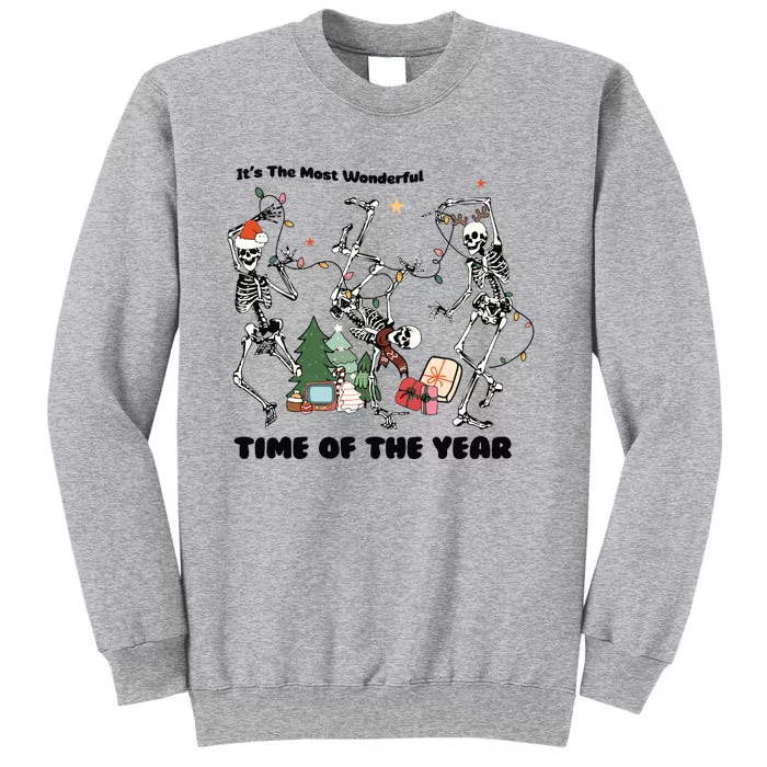 Its The Most Wonderful Time Of The Year Skeleton Christmas Tall Sweatshirt