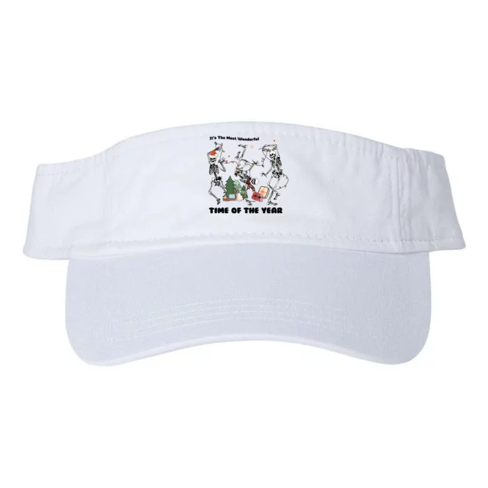 Its The Most Wonderful Time Of The Year Skeleton Christmas Valucap Bio-Washed Visor