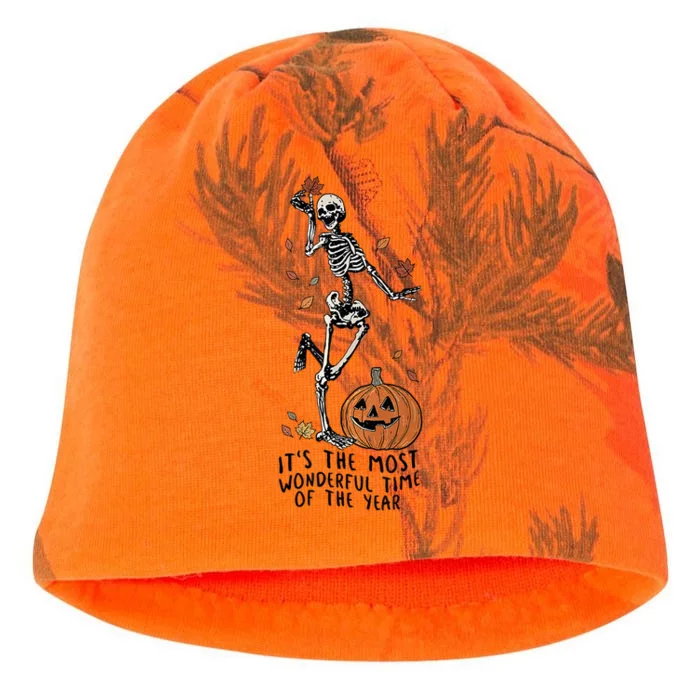 ItS The Most Wonderful Time Of The Year Skeleton Halloween Great Gift Kati - Camo Knit Beanie