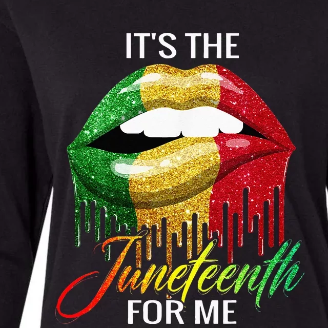 Its The Melanin For Me Lips Juneteenth Black Pride Womens Cotton Relaxed Long Sleeve T-Shirt