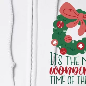 It's The Most Wonderful Time Of The Year Christmas Holiday Full Zip Hoodie