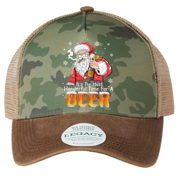 It's The Most Wonder Time Beer Santa Claus Christmas Gift Legacy Tie Dye Trucker Hat