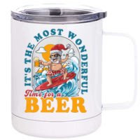 Its The Most Wonderful Time For Santa Christmas In July 12 oz Stainless Steel Tumbler Cup