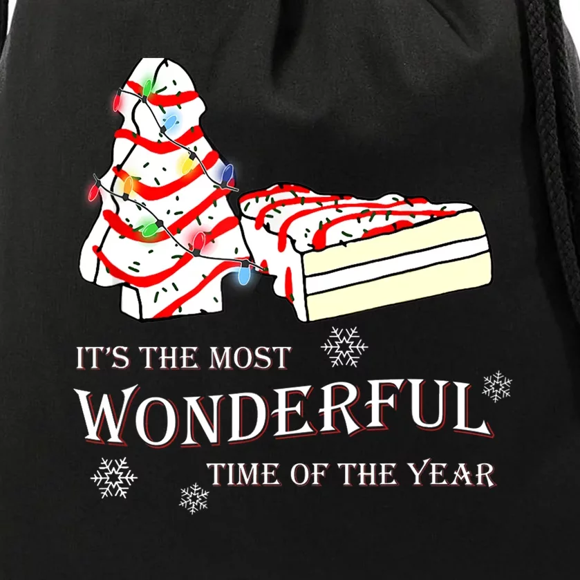 It's The Most Wonderful Time Of The Year Debbie Christmas TShirt Drawstring Bag