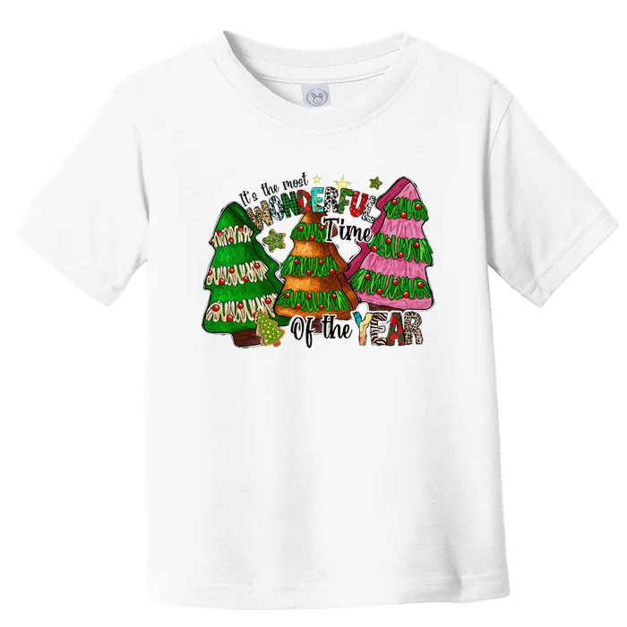 ItS The Most Wonderful Time Of The Year Christmas Cake Toddler T-Shirt