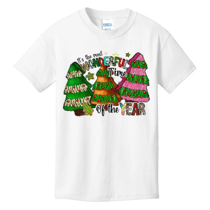 ItS The Most Wonderful Time Of The Year Christmas Cake Kids T-Shirt