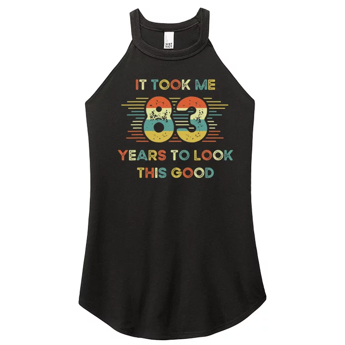 It Took Me 83 Years To Look This Good 83rd Birthday Retro Women’s Perfect Tri Rocker Tank