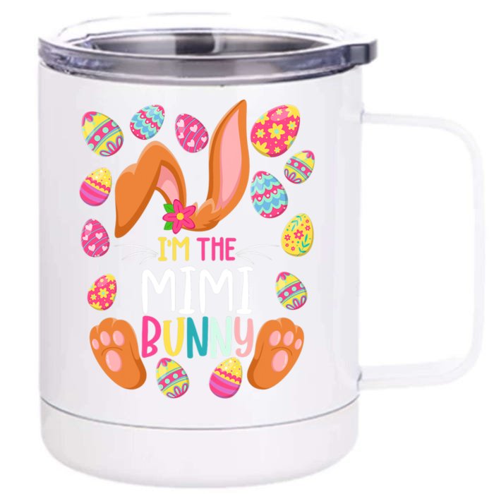 I'm The Mimi Bunny Easter Funny Easter Mother's Day Front & Back 12oz Stainless Steel Tumbler Cup