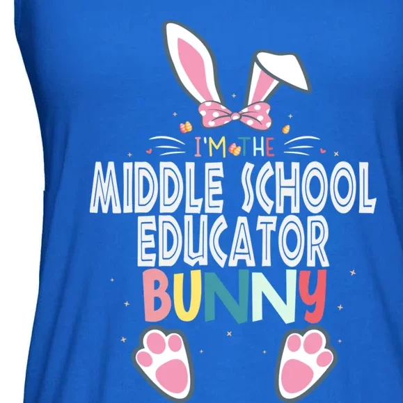 I'm The Middle School Educator Bunny Easter Day Rabbit Great Gift Ladies Essential Flowy Tank