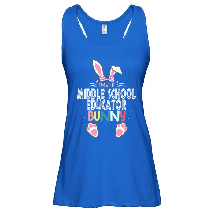 I'm The Middle School Educator Bunny Easter Day Rabbit Great Gift Ladies Essential Flowy Tank