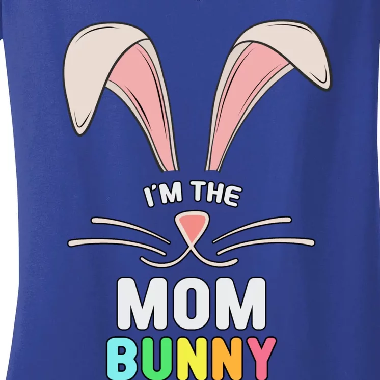 I'm The Mom Bunny Matching Family Easter Party Gift Women's V-Neck T-Shirt