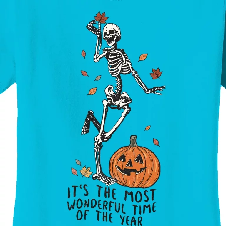 Its The Most Wonderful Time Of The Years Skeleton Halloween Cool Gift Women's T-Shirt