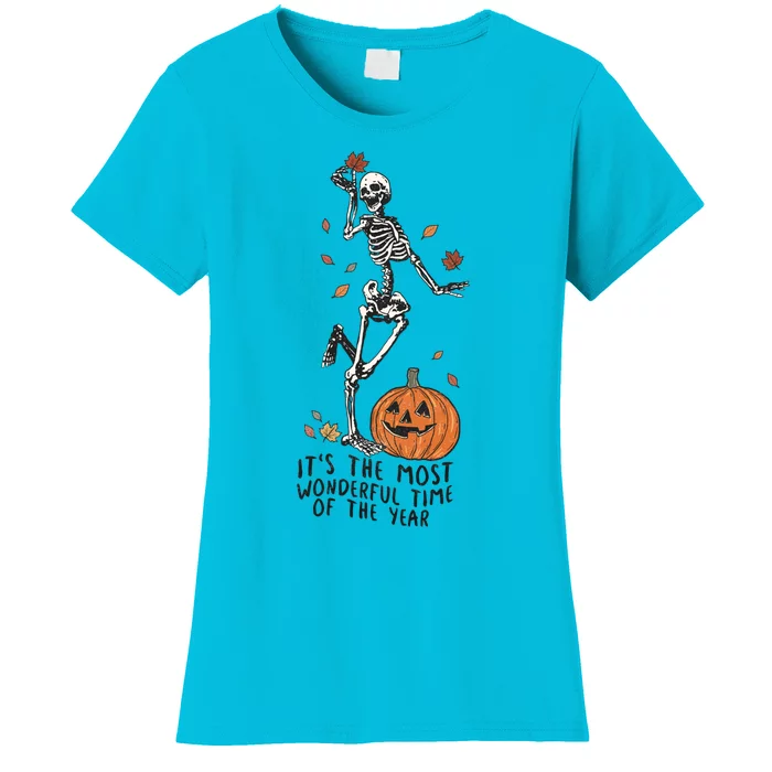 Its The Most Wonderful Time Of The Years Skeleton Halloween Cool Gift Women's T-Shirt