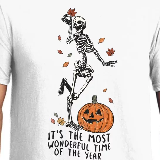 Its The Most Wonderful Time Of The Years Skeleton Halloween Cool Gift Pajama Set