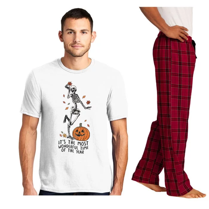 Its The Most Wonderful Time Of The Years Skeleton Halloween Cool Gift Pajama Set