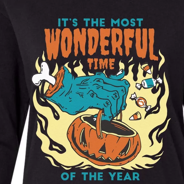 Its The Most Wonderful Time Of The Year Funny Halloween Womens Cotton Relaxed Long Sleeve T-Shirt