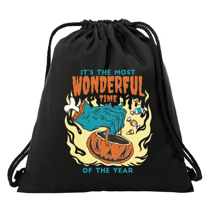 Its The Most Wonderful Time Of The Year Funny Halloween Drawstring Bag