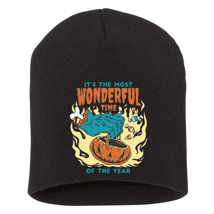 Its The Most Wonderful Time Of The Year Funny Halloween Short Acrylic Beanie