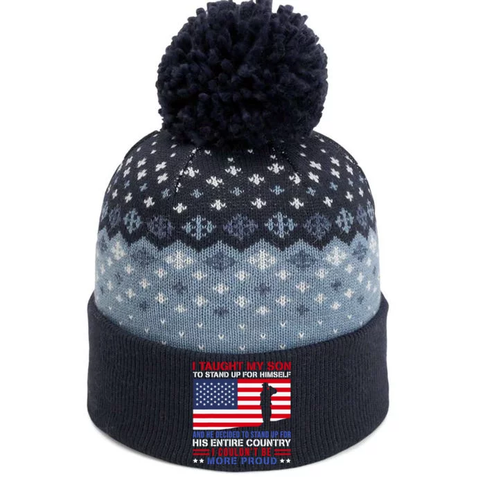 I Taught My Son How To Stand Up Proud Military Mom And Dad The Baniff Cuffed Pom Beanie