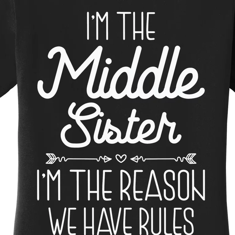 I'm The Middle Sister I'm The Reason We Have Rules Sibling Women's T-Shirt