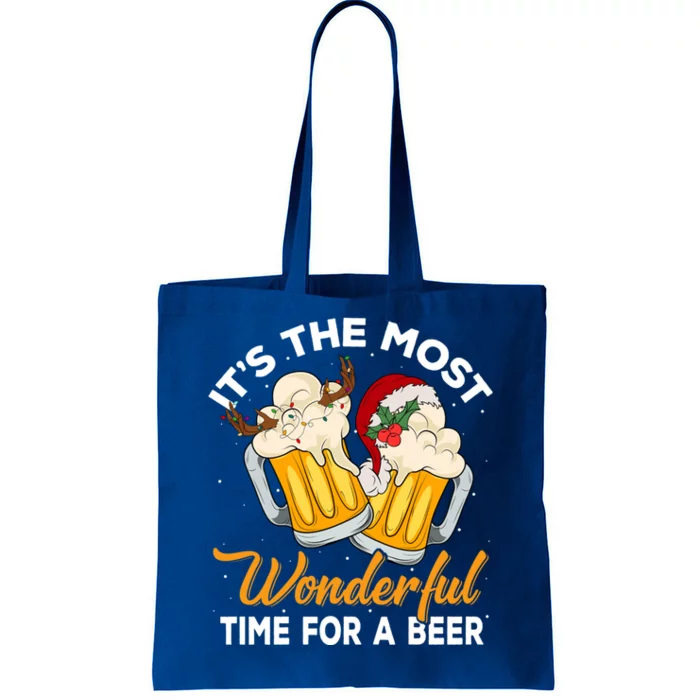 ItS The Most Wonderful Time For A Beer Ing Christmas Cute Gift Tote Bag