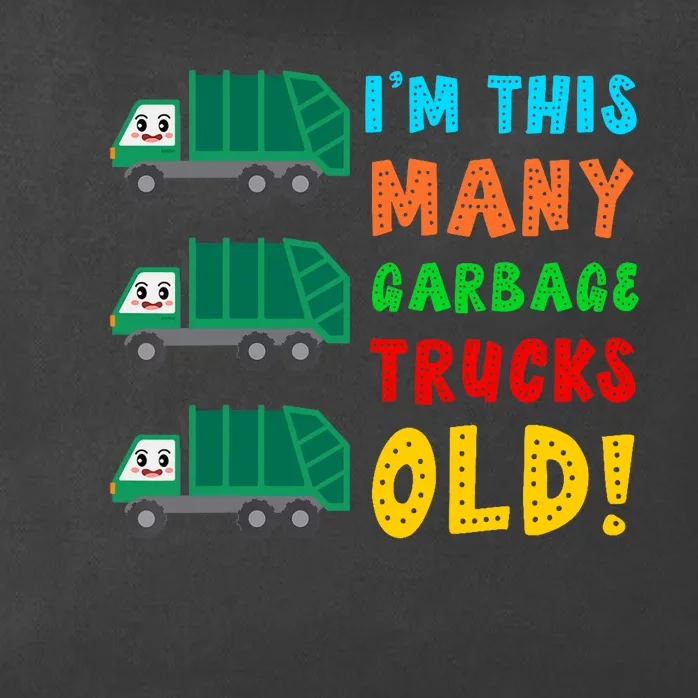 Im This Many Garbage Trucks Old 3 Year Old Zip Tote Bag