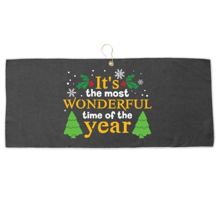 Its The Most Wonderful Time Of The Year Large Microfiber Waffle Golf Towel