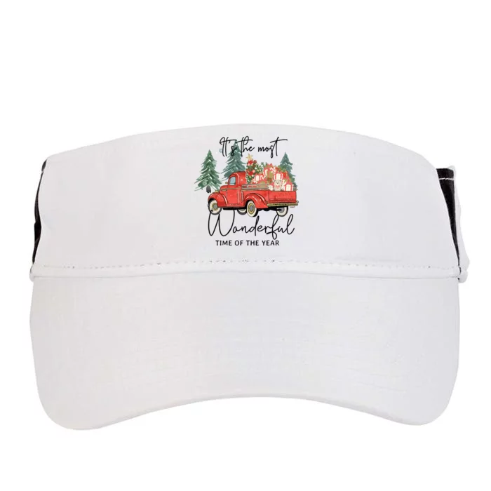 Its The Most Wonderful Time Of Year Sweatee Christmas Adult Drive Performance Visor