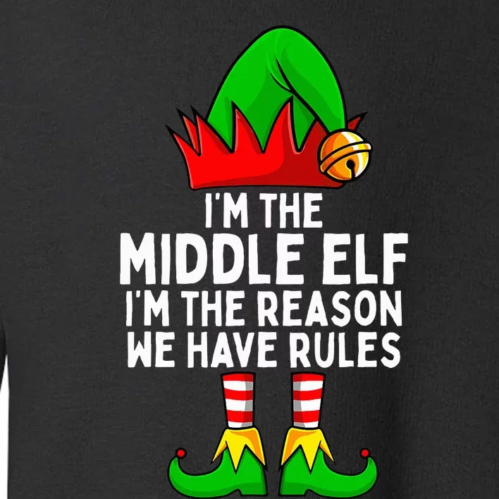 IM The Middle Elf Matching Family Christmas Toddler Sweatshirt