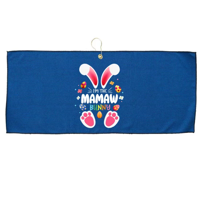 I'm The Mamaw Bunny Matching Family Happy Easter Day Large Microfiber Waffle Golf Towel