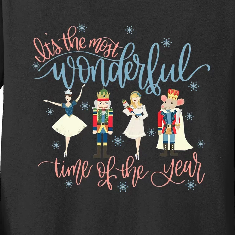 Its The Most Wonderful Time Of The Year xmas Nutcracker Kids Long Sleeve Shirt