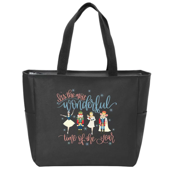 Its The Most Wonderful Time Of The Year xmas Nutcracker Zip Tote Bag