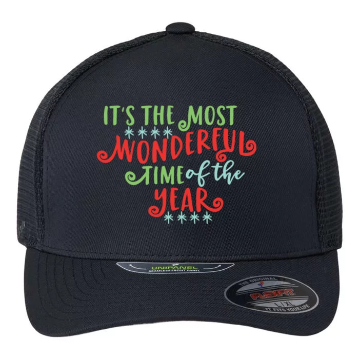 It's The Most Wonderful Time Of The Year Cute Christmas Flexfit Unipanel Trucker Cap