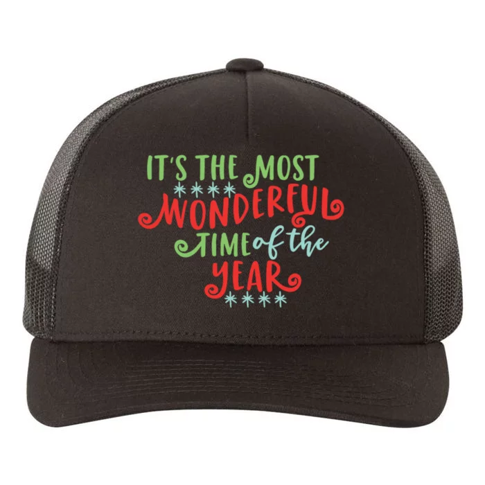 It's The Most Wonderful Time Of The Year Cute Christmas Yupoong Adult 5-Panel Trucker Hat