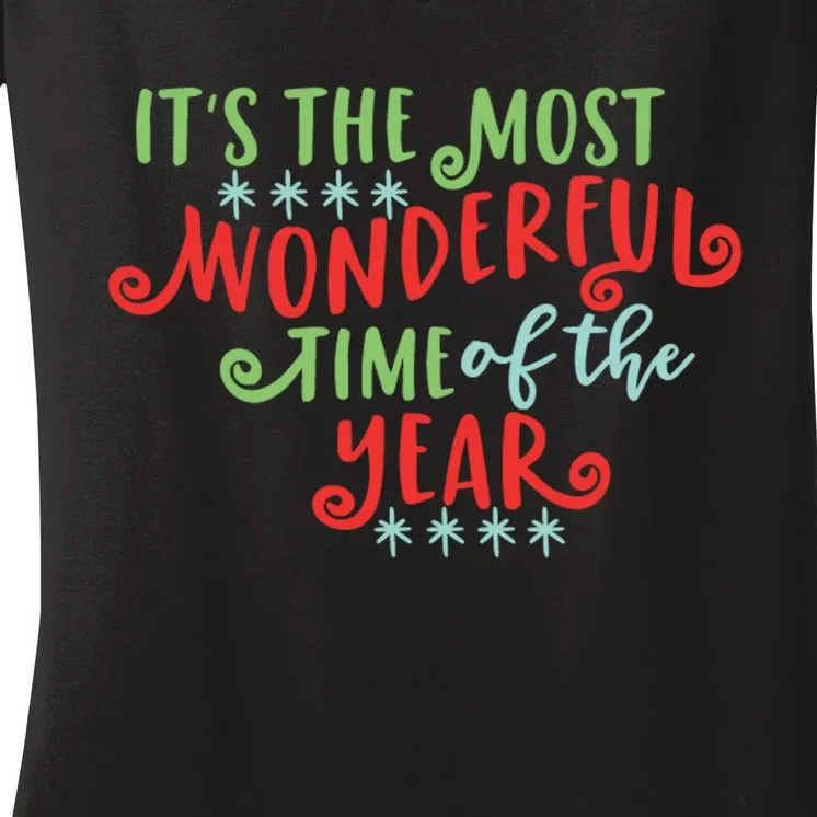 It's The Most Wonderful Time Of The Year Cute Christmas Women's V-Neck T-Shirt