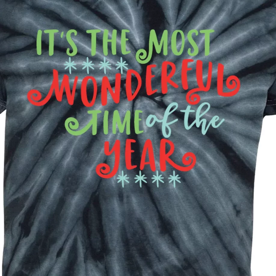 It's The Most Wonderful Time Of The Year Cute Christmas Kids Tie-Dye T-Shirt