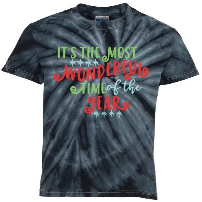 It's The Most Wonderful Time Of The Year Cute Christmas Kids Tie-Dye T-Shirt