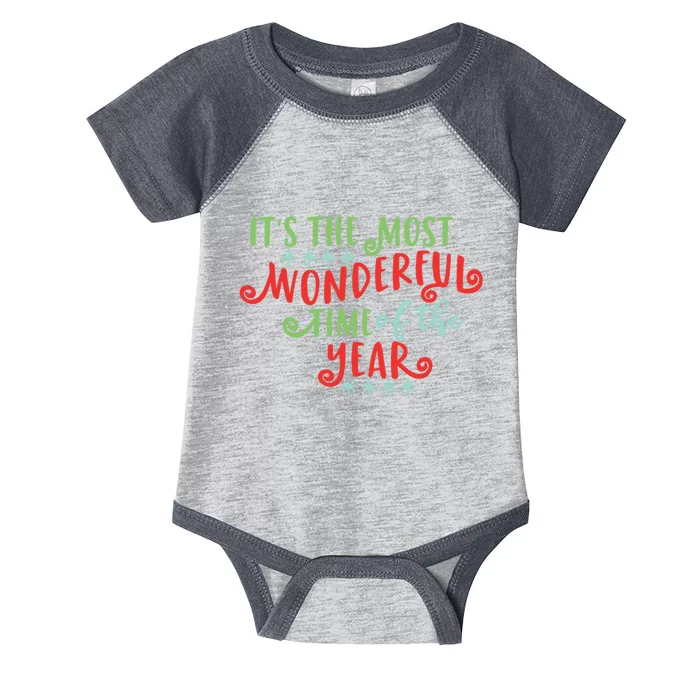 It's The Most Wonderful Time Of The Year Cute Christmas Infant Baby Jersey Bodysuit