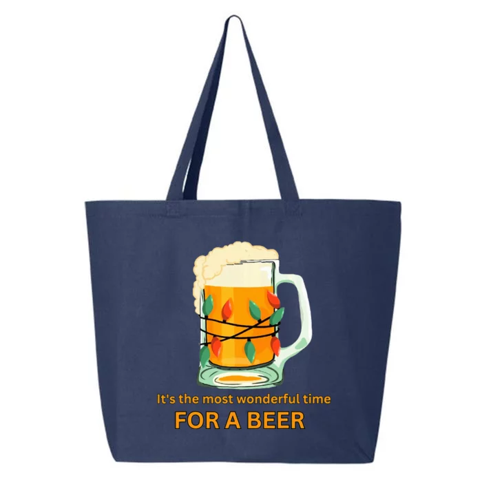 It's The Most Wonderful Time For A Beer Ugly Xmas Sweater 25L Jumbo Tote