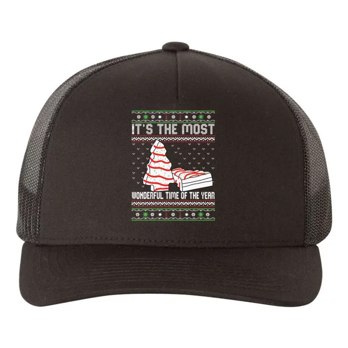 Its The Most Wonderful Time Of The Year Christmas Tree Cake Yupoong Adult 5-Panel Trucker Hat