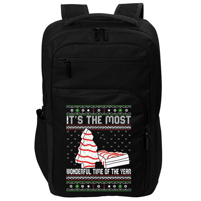 Its The Most Wonderful Time Of The Year Christmas Tree Cake Impact Tech Backpack