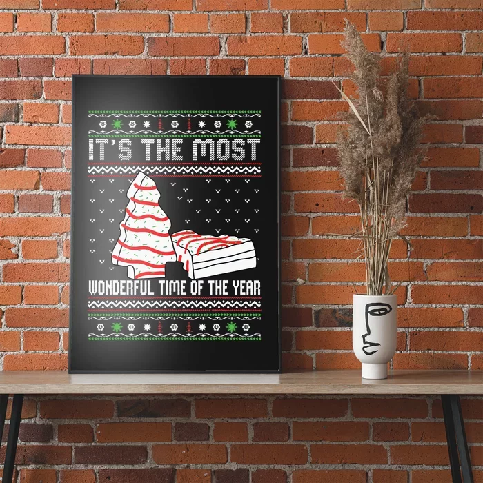 Its The Most Wonderful Time Of The Year Christmas Tree Cake Poster